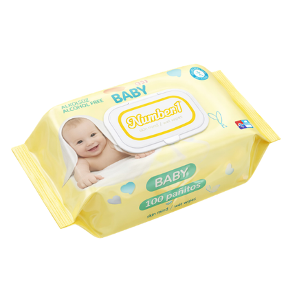 PAÑITOS HUMEDOS NUMBER 1 x 100