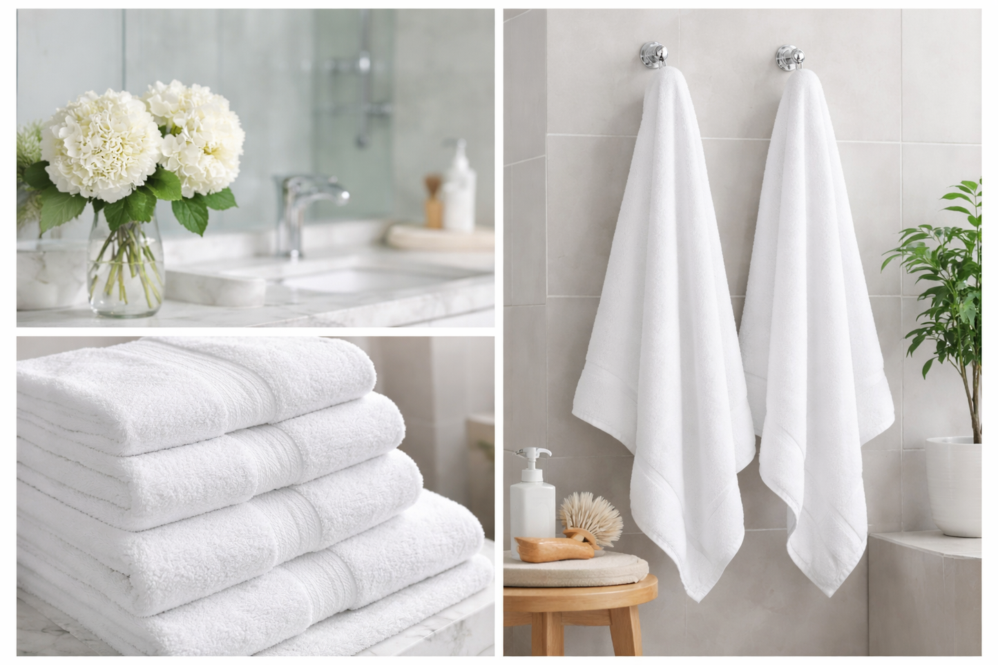 TOALLA SPRING TIME BLANCA 470 GRAMOS